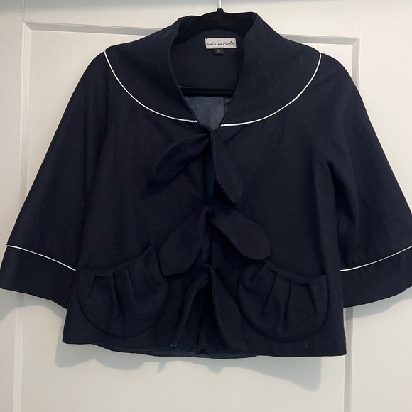 Mia Melon short navy coat - Picture 3 of 9